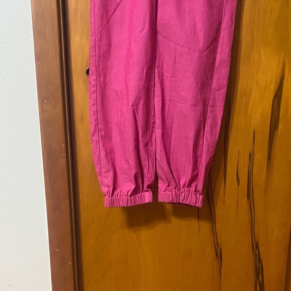 NWT Aviator Babe Neon Pink Jumpsuit Coveralls Button Pockets Rave Party Festival - Picture 5 of 11